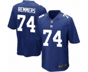 Men's New York Giants #74 Mike Remmers Game Royal Blue Team Color Football Jersey