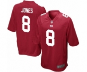 Men's New York Giants #8 Daniel Jones Game Red Alternate Football Jersey