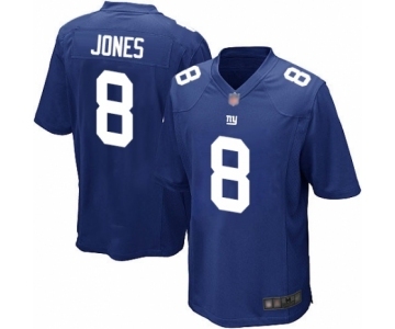 Men's New York Giants #8 Daniel Jones Game Royal Blue Team Color Football Jersey