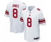 Men's New York Giants #8 Daniel Jones Game White Football Jersey