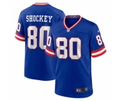 Men's New York Giants #80 Jeremy Shockey Royal Stitched Game Jersey