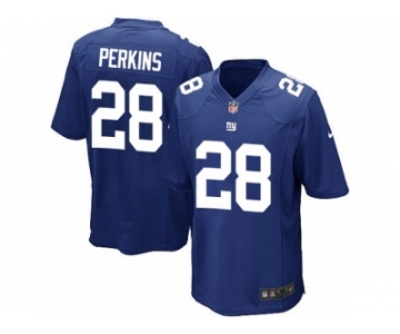 Men's Nike New York Giants #28 Paul Perkins Game Royal Blue Team Color NFL Jersey