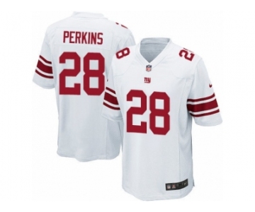 Men's Nike New York Giants #28 Paul Perkins Game White NFL Jersey