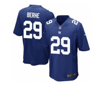 Men's Nike New York Giants #29 Nat Berhe Game Royal Blue Team Color NFL Jersey