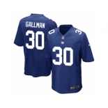 Men's Nike New York Giants #30 Wayne Gallman Game Royal Blue Team Color NFL Jersey