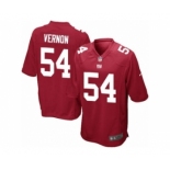 Men's Nike New York Giants #54 Olivier Vernon Game Red Alternate NFL Jersey