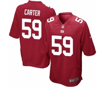 Men's Nike New York Giants #59 Lorenzo Carter Game Red Alternate NFL Jersey