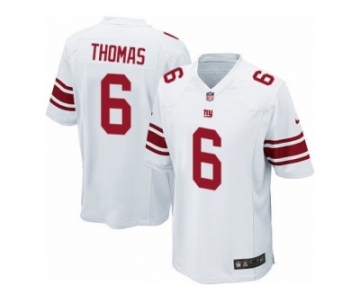 Men's Nike New York Giants #6 Logan Thomas Game White NFL Jersey