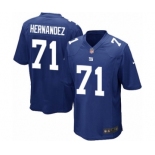 Men's Nike New York Giants #71 Will Hernandez Game Royal Blue Team Color NFL Jersey