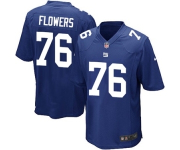 Men's Nike New York Giants #76 Ereck Flowers Game Royal Blue Team Color NFL Jersey