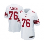 Men's Nike New York Giants #76 Ereck Flowers Game White NFL Jersey