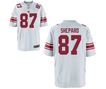 Men's Nike New York Giants #87 Sterling Shepard Game White NFL Jersey