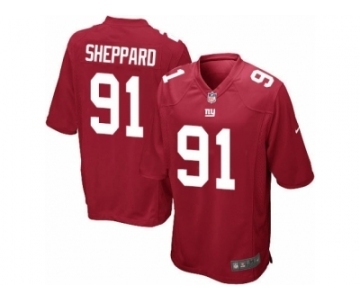 Men's Nike New York Giants #91 Kelvin Sheppard Game Red Alternate NFL Jersey