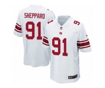 Men's Nike New York Giants #91 Kelvin Sheppard Game White NFL Jersey