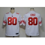 NIKE NFL Jerseys New York Giants 80 Cruz White (Game)