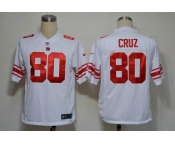 NIKE NFL Jerseys New York Giants 80 Cruz White (Game)