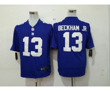 nike nfl jerseys new york giants #13 beckhamjr blue[game]