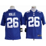 nike nfl jerseys new york giants #26 rolle blue[game]