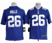 nike nfl jerseys new york giants #26 rolle blue[game]