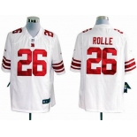 nike nfl jerseys new york giants #26 rolle white[game]