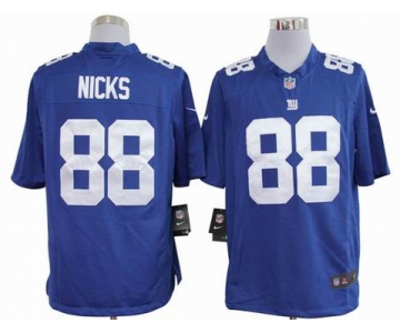 nike nfl jerseys new york giants #88 nicks blue[game]