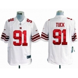 nike nfl jerseys new york giants #91 tuck white[game]