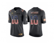 Men New York Giants #10 Eli Manning Anthracite Salute to Service USA Flag Fashion Jersey