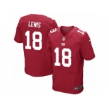 Men Nike New York Giants #18 Roger Lewis Elite Red Alternate NFL Jersey