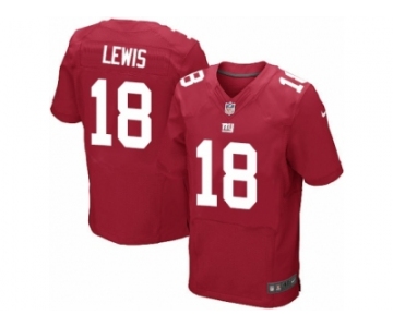 Men Nike New York Giants #18 Roger Lewis Elite Red Alternate NFL Jersey