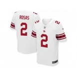 Men Nike New York Giants #2 Aldrick Rosas Elite White NFL Jersey