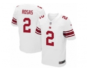 Men Nike New York Giants #2 Aldrick Rosas Elite White NFL Jersey