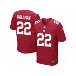 Men Nike New York Giants #22 Wayne Gallman Elite Red Alternate NFL Jersey