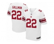 Men Nike New York Giants #22 Wayne Gallman Elite White NFL Jersey