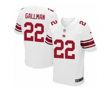 Men Nike New York Giants #22 Wayne Gallman Elite White NFL Jersey