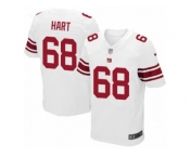 Men Nike New York Giants #68 Bobby Hart Elite White NFL Jersey