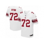 Men Nike New York Giants #72 Kerry Wynn Elite White NFL Jersey