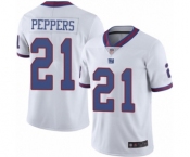 Men's New York Giants #21 Jabrill Peppers Elite White Rush Vapor Untouchable Football Jersey