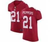 Men's New York Giants #21 Jabrill Peppers Red Alternate Vapor Untouchable Elite Player Football Jersey