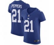 Men's New York Giants #21 Jabrill Peppers Royal Blue Team Color Vapor Untouchable Elite Player Football Jersey