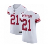 Men's New York Giants #21 Jabrill Peppers White Vapor Untouchable Elite Player Football Jersey