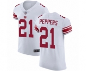 Men's New York Giants #21 Jabrill Peppers White Vapor Untouchable Elite Player Football Jersey