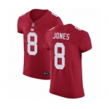 Men's New York Giants #8 Daniel Jones Red Alternate Vapor Untouchable Elite Player Football Jersey