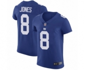 Men's New York Giants #8 Daniel Jones Royal Blue Team Color Vapor Untouchable Elite Player Football Jersey