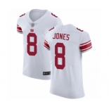 Men's New York Giants #8 Daniel Jones White Vapor Untouchable Elite Player Football Jersey