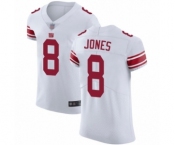 Men's New York Giants #8 Daniel Jones White Vapor Untouchable Elite Player Football Jersey