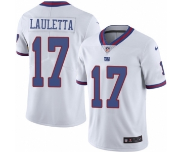 Men's Nike New York Giants #17 Kyle Lauletta Elite White Rush Vapor Untouchable NFL Jersey