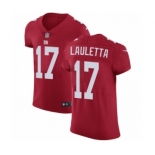 Men's Nike New York Giants #17 Kyle Lauletta Red Alternate Vapor Untouchable Elite Player NFL Jersey