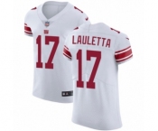 Men's Nike New York Giants #17 Kyle Lauletta White Vapor Untouchable Elite Player NFL Jersey