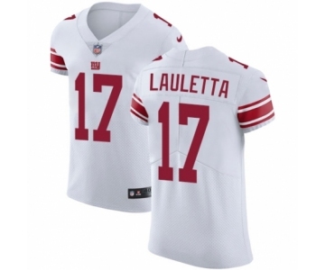 Men's Nike New York Giants #17 Kyle Lauletta White Vapor Untouchable Elite Player NFL Jersey