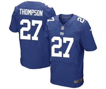 Men's Nike New York Giants #27 Darian Thompson Elite Royal Blue Team Color NFL Jersey